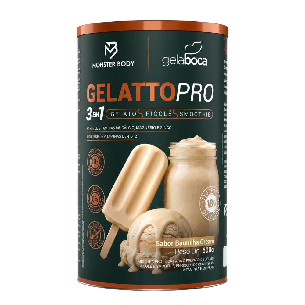 Gelatto Pro Sabor Baunilha Cream Monster Body 500g